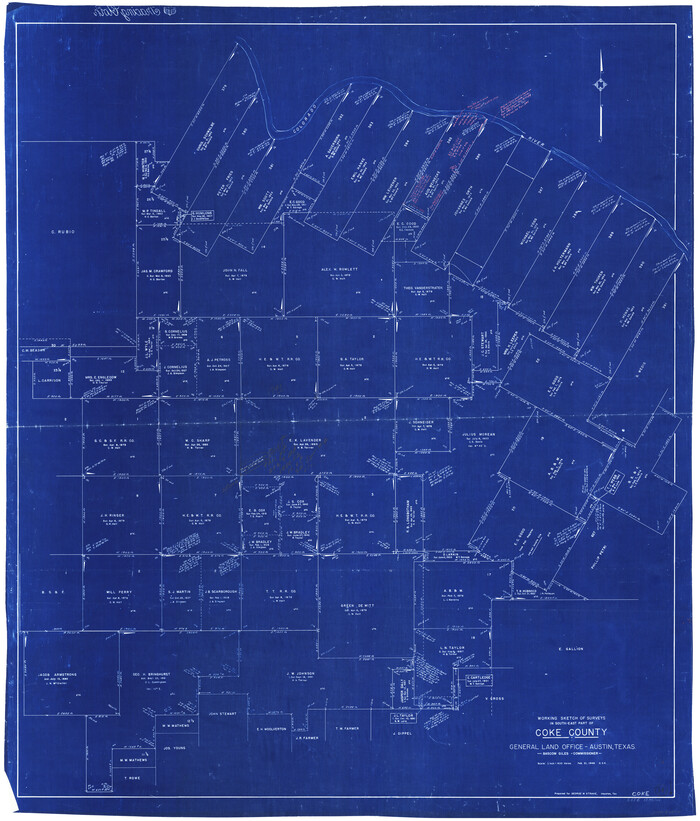 68051, Coke County Working Sketch 14, General Map Collection
