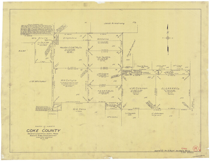 68056, Coke County Working Sketch 19, General Map Collection