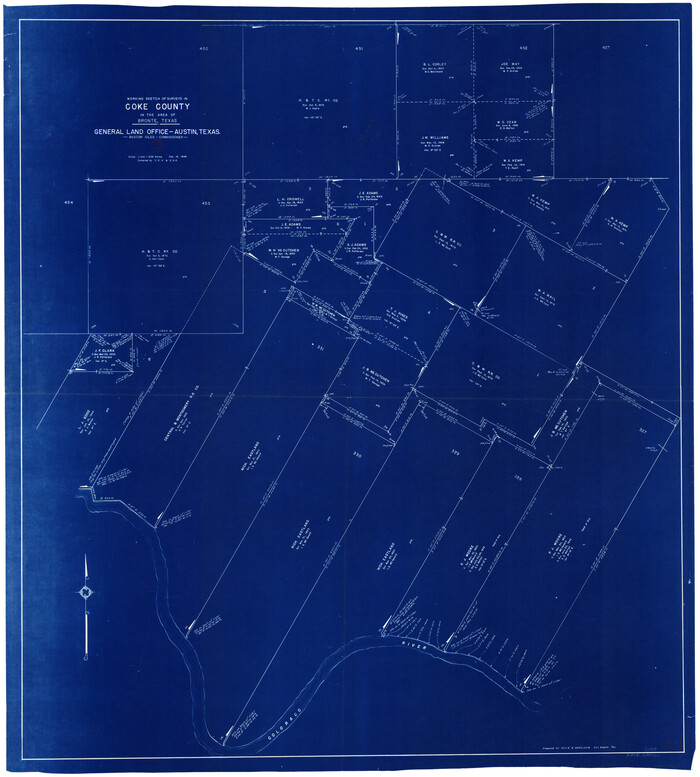 68057, Coke County Working Sketch 20, General Map Collection