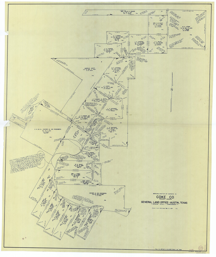 68060, Coke County Working Sketch 23, General Map Collection
