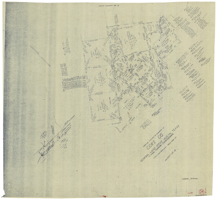 68061, Coke County Working Sketch 24, General Map Collection
