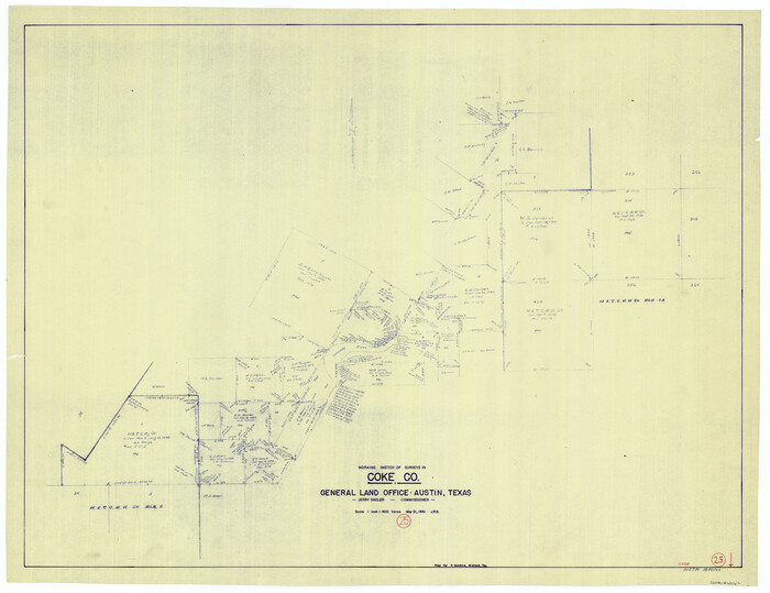 68062, Coke County Working Sketch 25, General Map Collection
