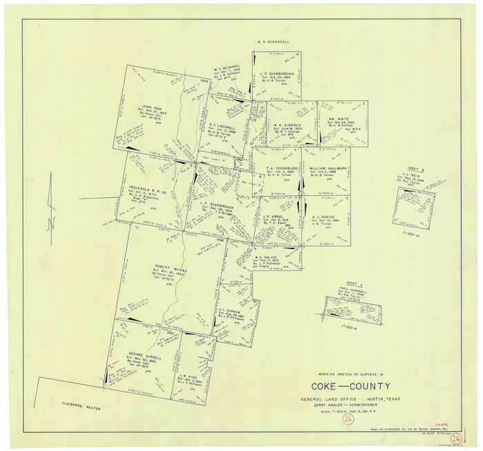 68063, Coke County Working Sketch 26, General Map Collection