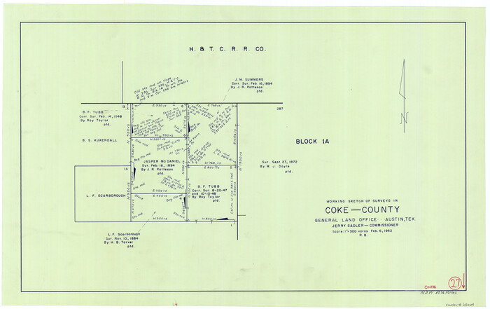 68064, Coke County Working Sketch 27, General Map Collection