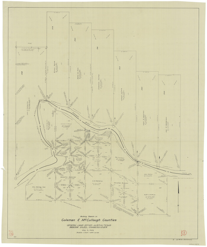 68074, Coleman County Working Sketch 8, General Map Collection
