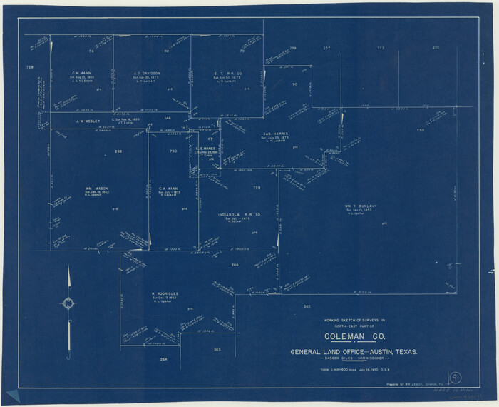 68075, Coleman County Working Sketch 9, General Map Collection