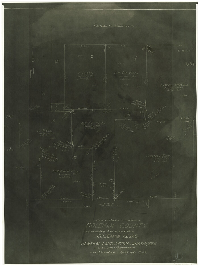 68077, Coleman County Working Sketch 11, General Map Collection
