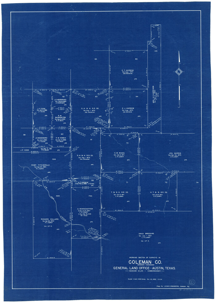 68079, Coleman County Working Sketch 13, General Map Collection
