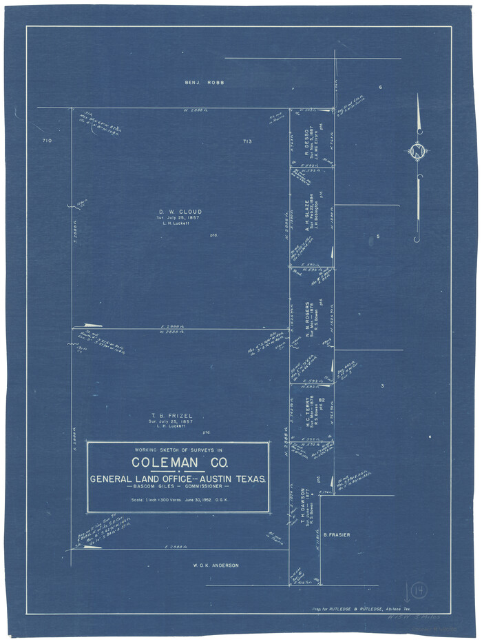 68080, Coleman County Working Sketch 14, General Map Collection
