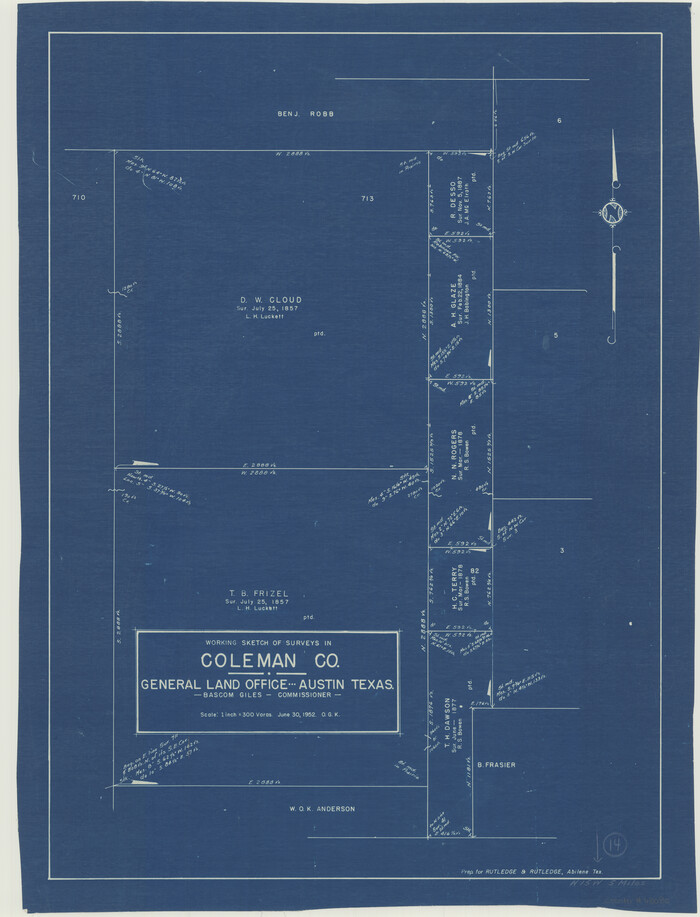 68080, Coleman County Working Sketch 14, General Map Collection