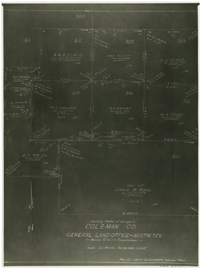 68081, Coleman County Working Sketch 15, General Map Collection
