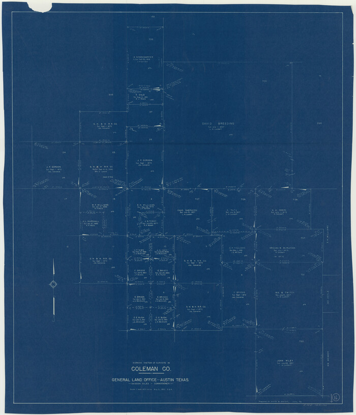 68082, Coleman County Working Sketch 16, General Map Collection
