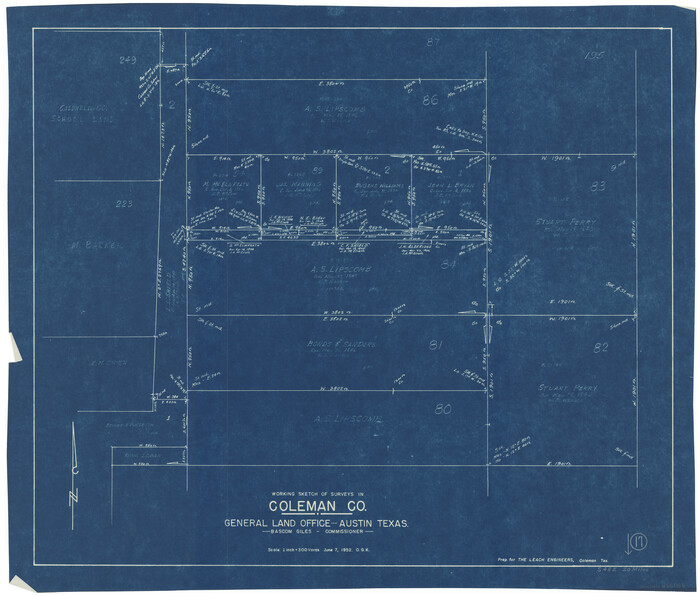68083, Coleman County Working Sketch 17, General Map Collection
