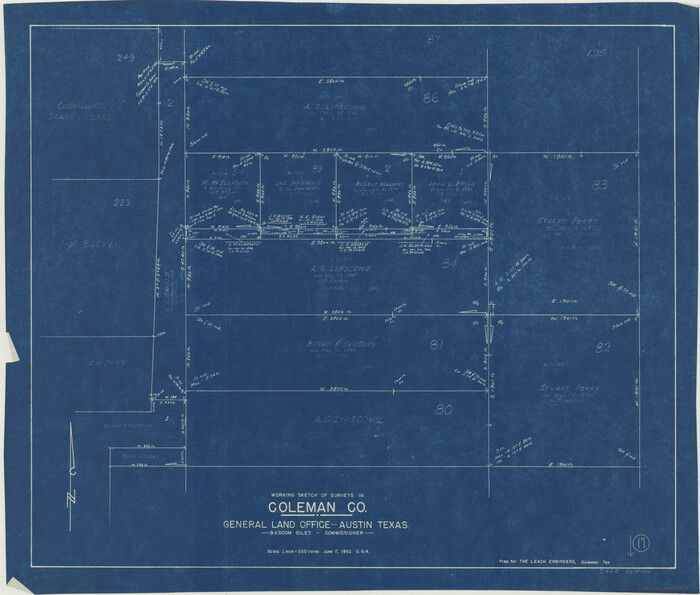 68083, Coleman County Working Sketch 17, General Map Collection