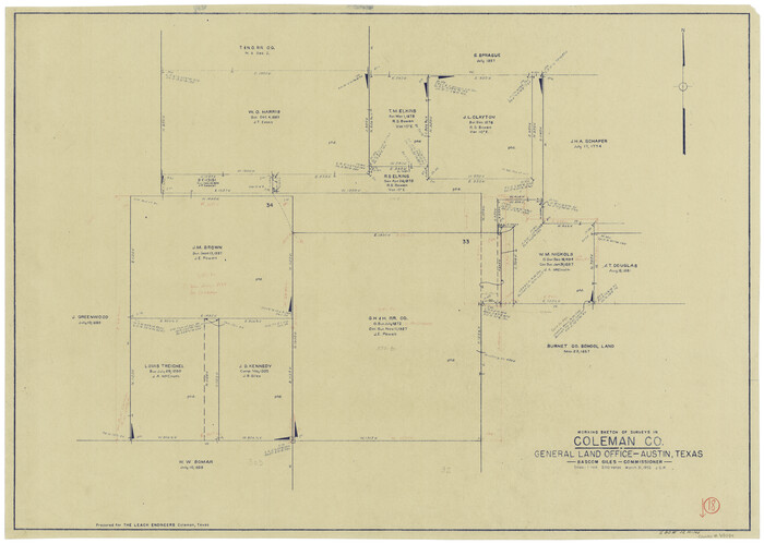 68084, Coleman County Working Sketch 18, General Map Collection
