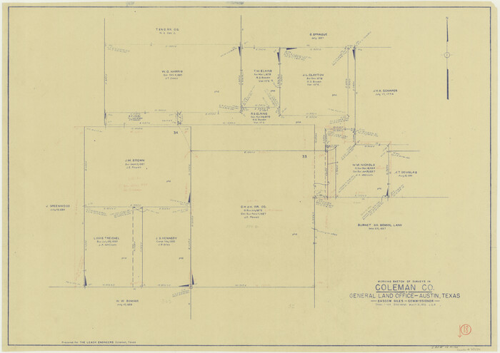 68084, Coleman County Working Sketch 18, General Map Collection