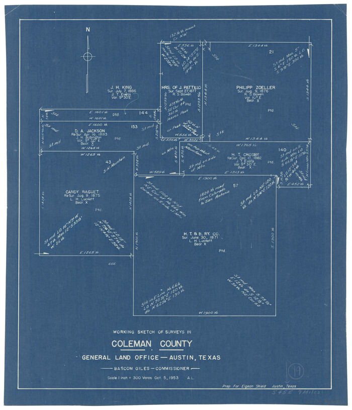 68085, Coleman County Working Sketch 19, General Map Collection