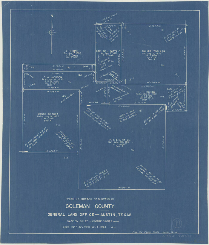 68085, Coleman County Working Sketch 19, General Map Collection