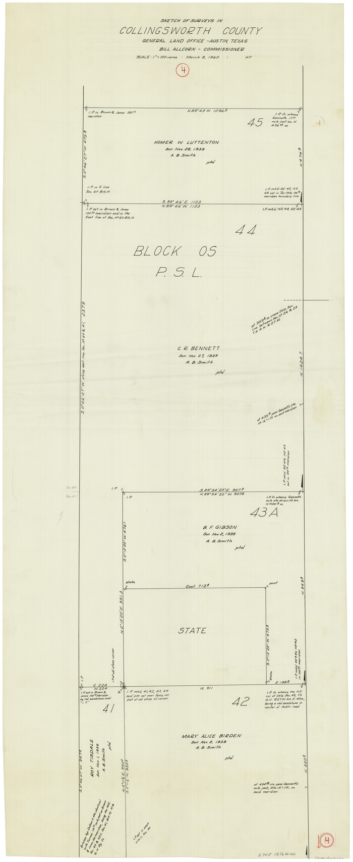 68092, Collingsworth County Working Sketch 4, General Map Collection
