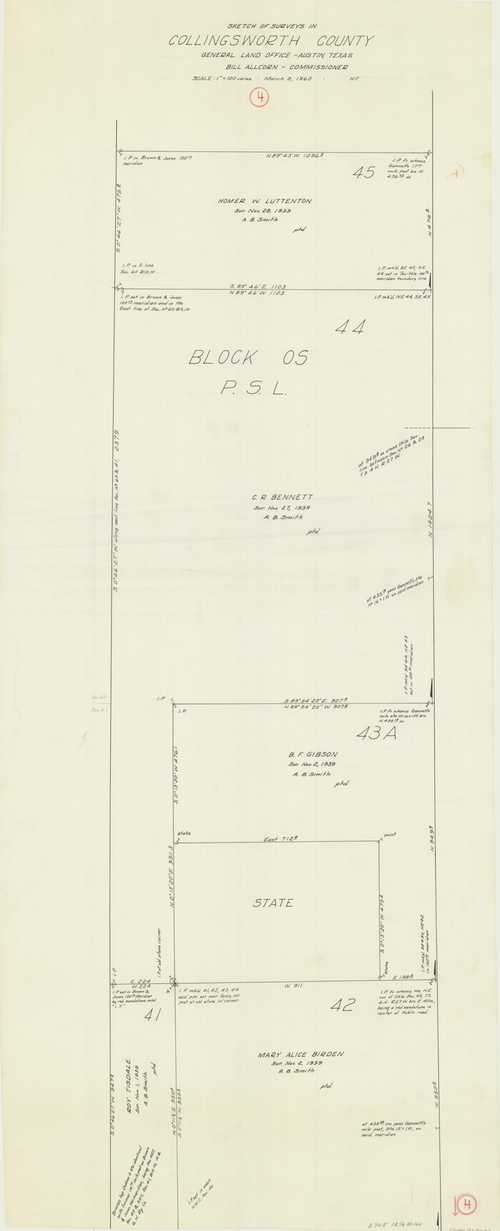 68092, Collingsworth County Working Sketch 4, General Map Collection