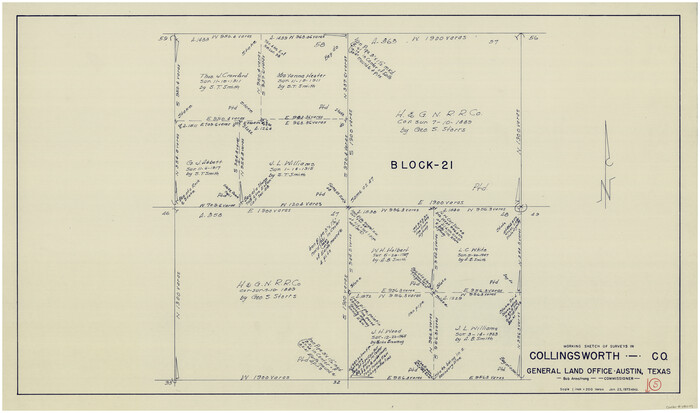 68093, Collingsworth County Working Sketch 5, General Map Collection
