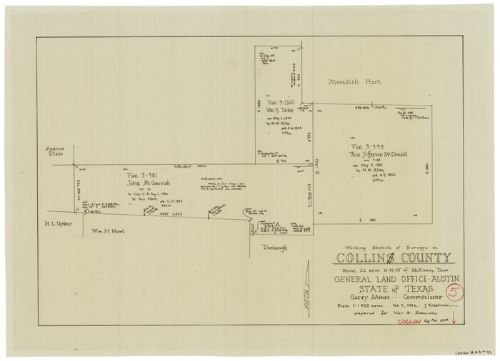 68099, Collin County Working Sketch 5, General Map Collection
