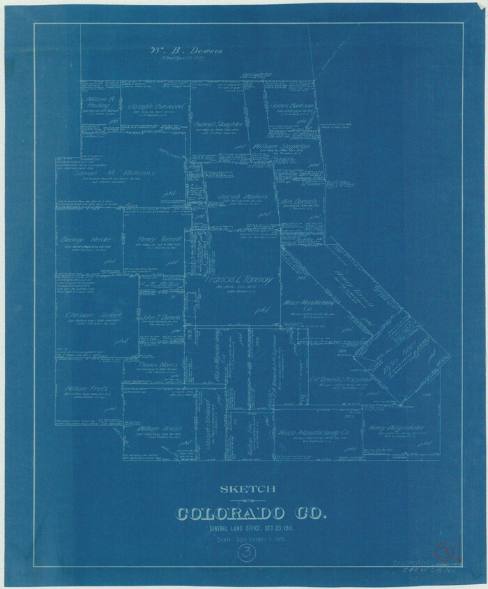 68103, Colorado County Working Sketch 3, General Map Collection