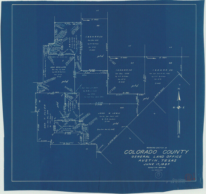 68108, Colorado County Working Sketch 8, General Map Collection