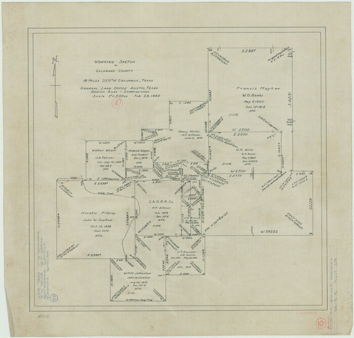 68110, Colorado County Working Sketch 10, General Map Collection