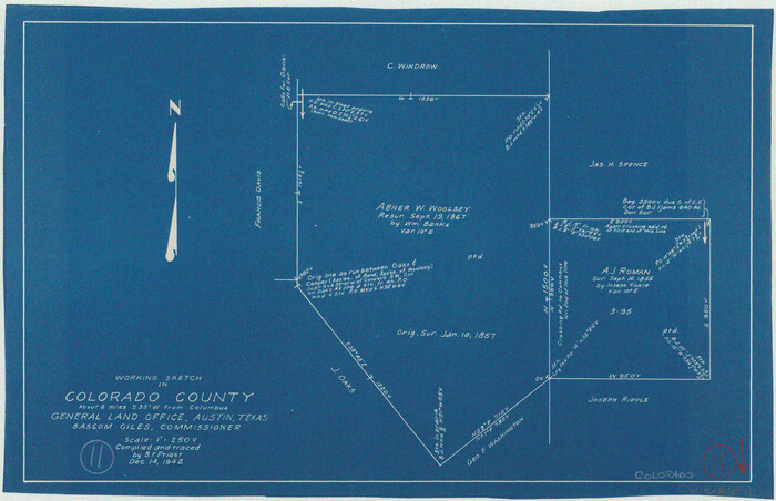 68111, Colorado County Working Sketch 11, General Map Collection