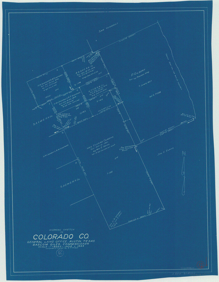 68112, Colorado County Working Sketch 12, General Map Collection