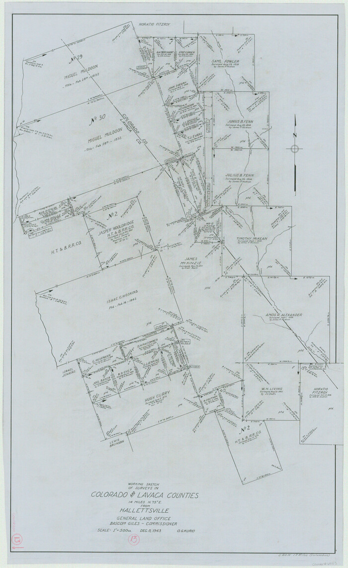 68113, Colorado County Working Sketch 13, General Map Collection