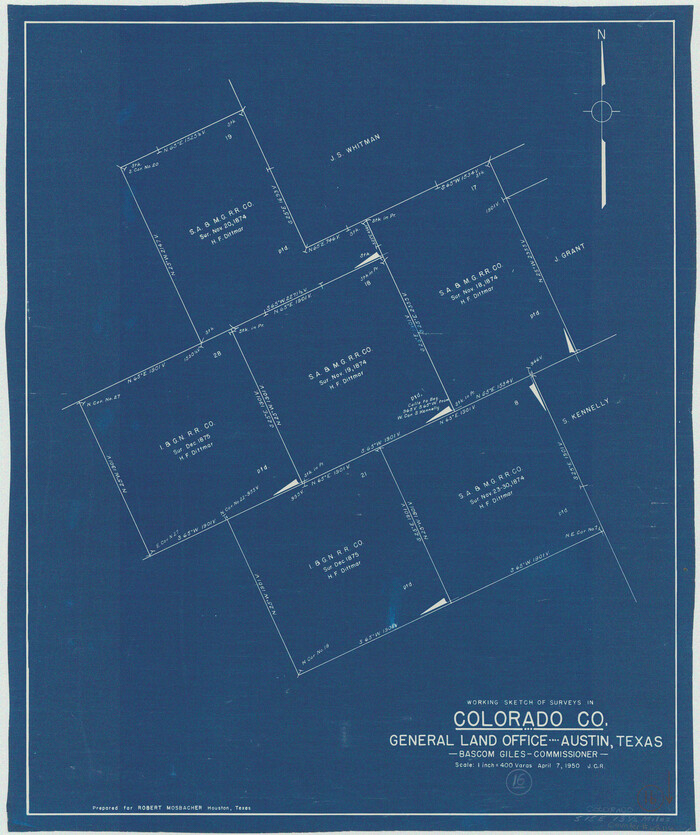 68116, Colorado County Working Sketch 16, General Map Collection