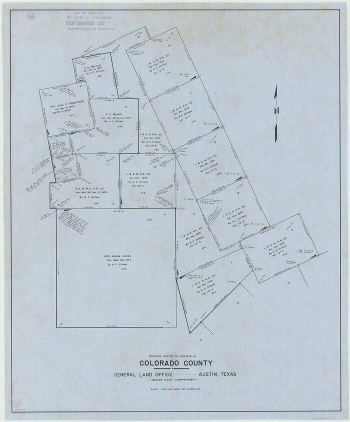 68117, Colorado County Working Sketch 17, General Map Collection