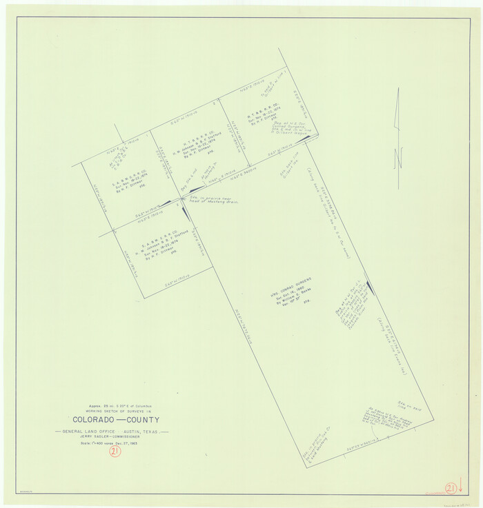 68121, Colorado County Working Sketch 21, General Map Collection