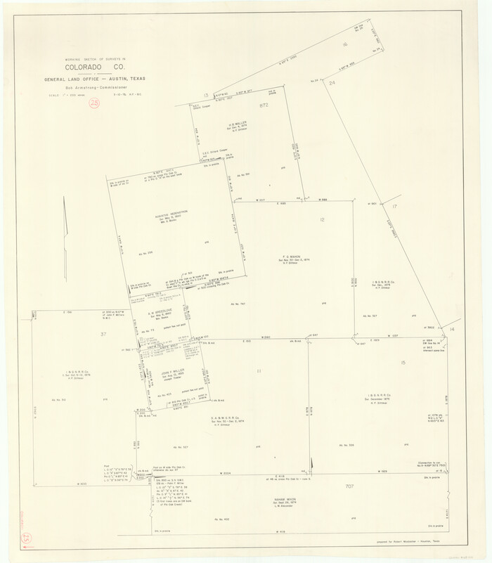68125, Colorado County Working Sketch 25, General Map Collection
