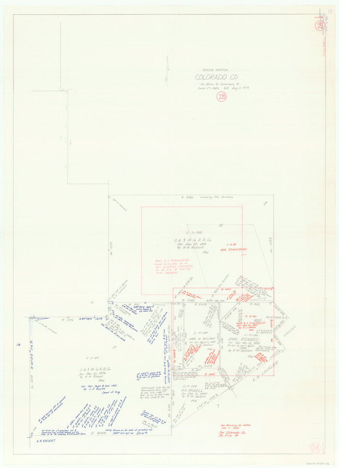 68128, Colorado County Working Sketch 28, General Map Collection