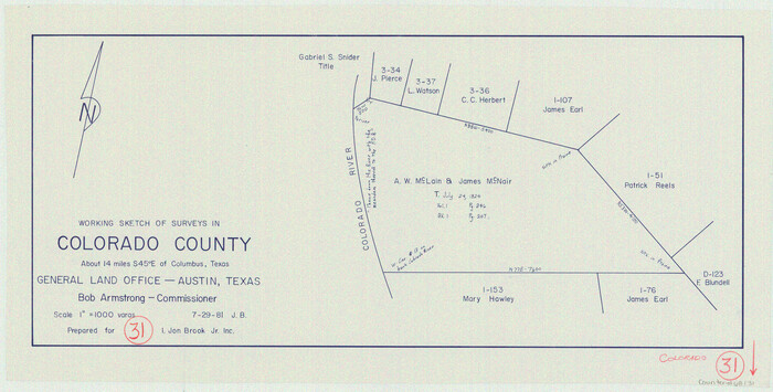 68131, Colorado County Working Sketch 31, General Map Collection