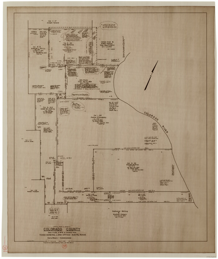 68133, Colorado County Working Sketch 33, General Map Collection

