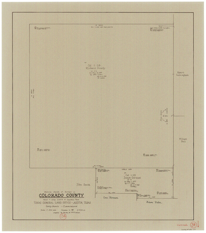 68134, Colorado County Working Sketch 34, General Map Collection
