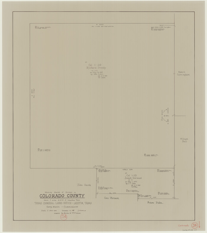 68134, Colorado County Working Sketch 34, General Map Collection