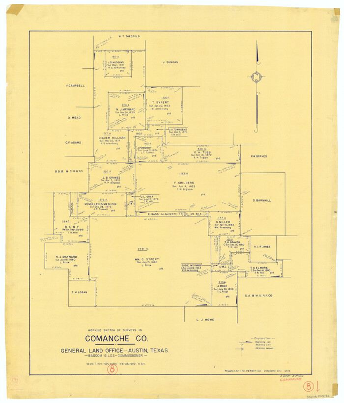 68142, Comanche County Working Sketch 8, General Map Collection