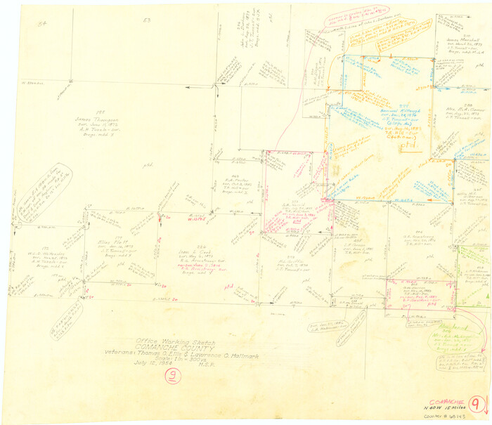 68143, Comanche County Working Sketch 9, General Map Collection