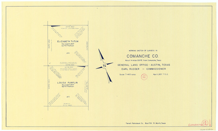 68146, Comanche County Working Sketch 12, General Map Collection