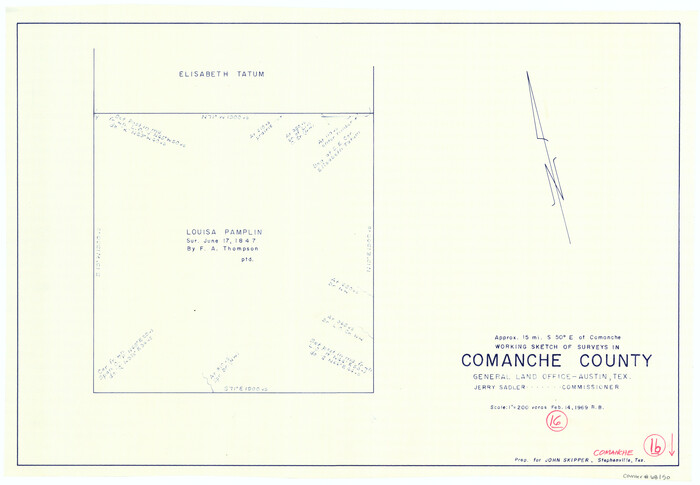68150, Comanche County Working Sketch 16, General Map Collection