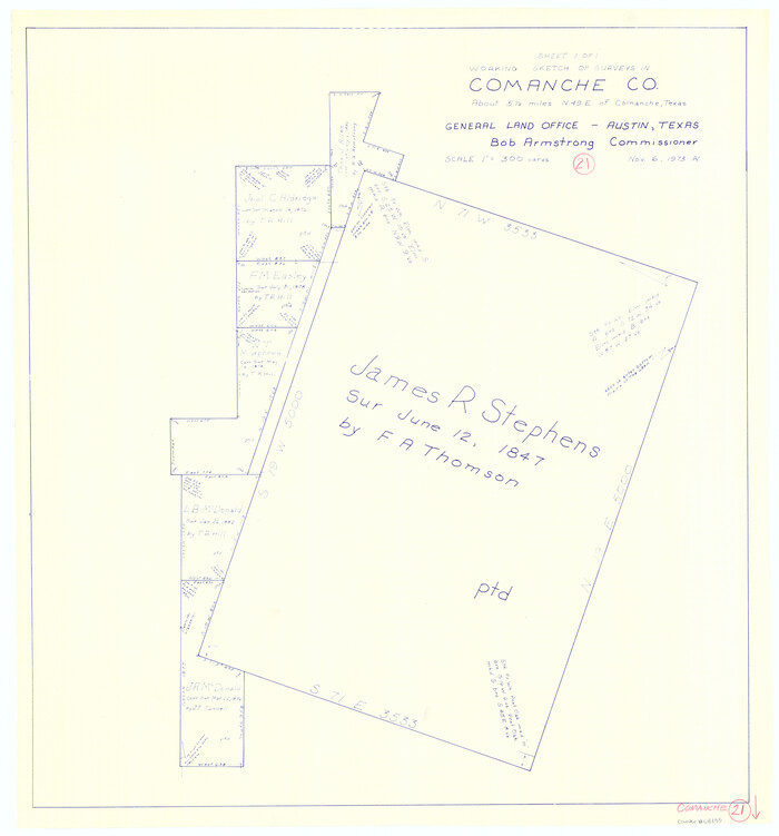 68155, Comanche County Working Sketch 21, General Map Collection