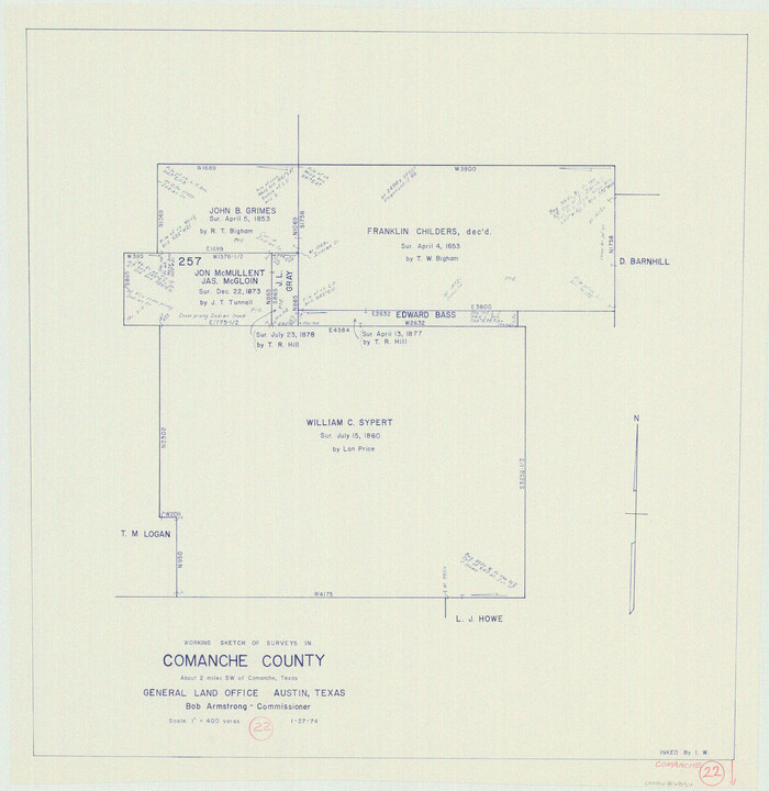 68156, Comanche County Working Sketch 22, General Map Collection