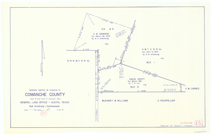 68157, Comanche County Working Sketch 23, General Map Collection