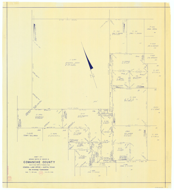 68159, Comanche County Working Sketch 25, General Map Collection