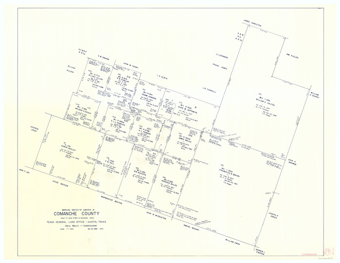 68163, Comanche County Working Sketch 29, General Map Collection